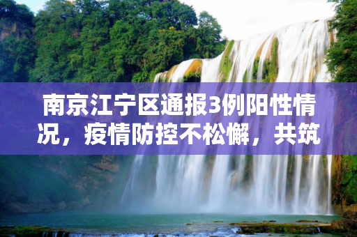 南京江宁区通报3例阳性情况，疫情防控不松懈，共筑健康防线,关于南京江宁通报3例阳性情况的信息