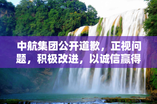 中航集团公开道歉，正视问题，积极改进，以诚信赢得未来,中航集团道歉