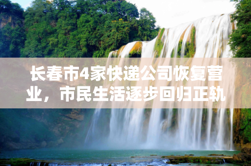 长春市4家快递公司恢复营业，市民生活逐步回归正轨,长春市4家快递公司恢复营业