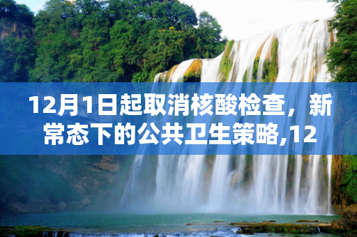 12月1日起取消核酸检查，新常态下的公共卫生策略,12月1日起取消核酸检查
