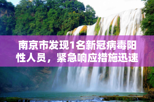 南京市发现1名新冠病毒阳性人员，紧急响应措施迅速展开,南京现1名阳性人员