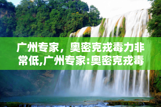 广州专家，奥密克戎毒力非常低,广州专家:奥密克戎毒力非常低