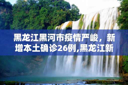 黑龙江黑河市疫情严峻，新增本土确诊26例,黑龙江新增本土确诊26例均在黑河