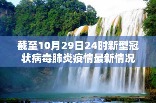 截至10月29日24时新型冠状病毒肺炎疫情最新情况