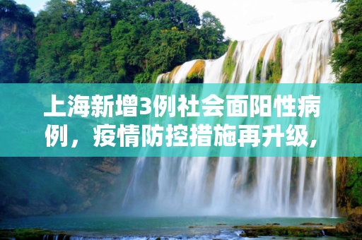 上海新增3例社会面阳性病例，疫情防控措施再升级,上海新增3例社会面阳性